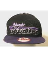 $25 Colorado Rockies Snapback MLB Split Block Black Purple Hat Cap One S... - $25.51