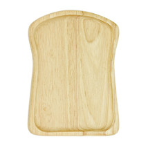 Cute Toast Bread Shaped Native Natural Wood Hand Carved Plate - £12.45 GBP