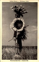 Indian Dancer Spoted Elk &quot;Kickapoo Tribe&quot; -Tulsa Oklahoma Postcard bk57 - £6.33 GBP