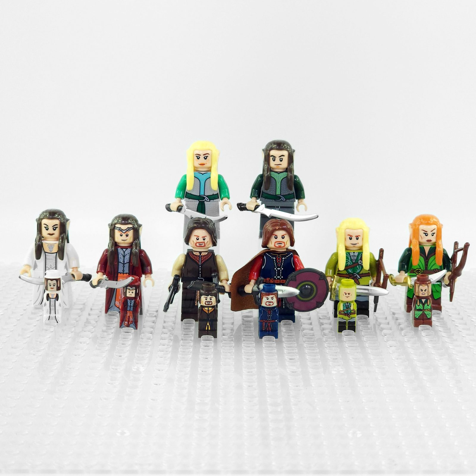 The Lord of the Rings Elves Elrond Arwen Legolas Aragorn 8pcs Minifigures Toy