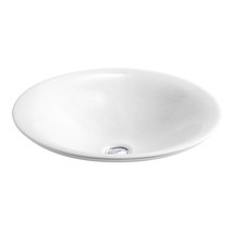 Kohler Vessel Bathroom Sink 75748-FP1-0 Sartorial Paisley Carillon Round , White - $465.00