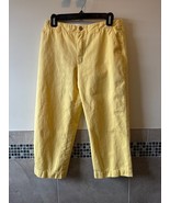 MAX MARA Weekend Yellow 100% Cotton Chino Cropped Pants SZ 8 - $1,381.30 MXN