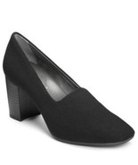NIB Aerosoles Heel Rest Black Stretch Fabric Pump 9 1/2 M Chunky Stacked... - $1,202.55 MXN