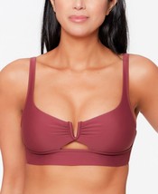 MSRP $44 Bar III Banded V-Wire Bikini Top Red Size Large - £6.70 GBP