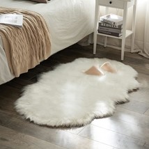 Luxury Soft Fluffy Area Rug 3X5 Feet, Faux Fur Sheepskin Rug Decorative Plush Sh - £63.33 GBP