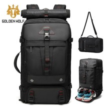 Goloen Wolf Fashion Bag Pack Large Capacity Travel Backpack for Men Waterproof C - £100.93 GBP