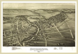 11897.Decoration Poster.Room wall.Home art design.1893 Downingtown air view map - £13.43 GBP+