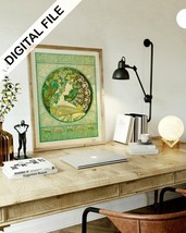 Alfons Mucha  Ivy illustration poster - digital file - high quality images - $6.83