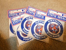 Lot of 5 Vintage 1987 J&amp;P Detroit Tigers MLB Reusable Static Decals NIP - £26.90 GBP