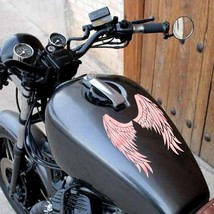 motorcycle tank decal / sticker 1pcs / wings / cross / angel wings pink - £7.76 GBP