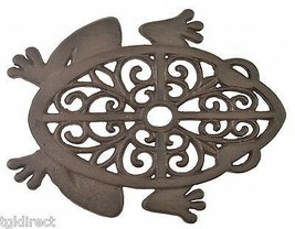 Decorative Cast Iron Yard &amp; Garden Stepping Stone Frog flagstone - $28.05