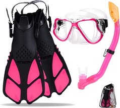 Kids Mask Fin Snorkel Set for 3-7 Years Old Girls with Panoramic Snorkel... - £47.06 GBP