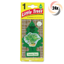 24x Packs Little Trees Single Twisted Basil Scent Hanging Trees | Preven... - £21.55 GBP