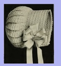 Infant&#39;s Crocheted Hood 5. Vintage Crochet Pattern for Baby Bonnet. PDF ... - £1.95 GBP