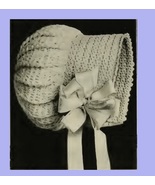 Infant&#39;s Crocheted Hood 5. Vintage Crochet Pattern for Baby Bonnet. PDF ... - £1.86 GBP