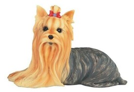 Yorkshire Terrier Yorkie 18112 Laying Puppy Dog Figurine 4.25&quot; H - £18.57 GBP