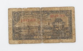 1933 China 20 Cent Note Canton Municipal Bank Good 20C 0.20 Chinese P-S#... - $187.10