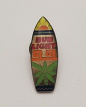 Vintage Bud Light Surfboard Shaped Lapel Hat Vest Pin Tie Tack Beer Pin - £15.63 GBP