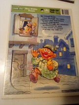 Vintage Sesame Street Kids Frame Tray Puzzle Nursery Rhyme Wee Willie Ernie - $7.91