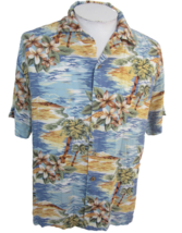 Island Shores vintage Men Hawaiian camp shirt L p2p 24 aloha luau tropical  - £17.67 GBP