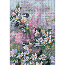 Dimensions Gold Petite Counted Cross Stitch Kit 5&quot;X7&quot;-Chickadees In Spri... - £14.81 GBP