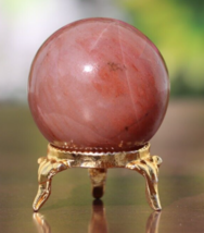 Strawberry Crystal Mineral Sphere Ball Stone Natural Crystals Balls Decoration - £51.38 GBP