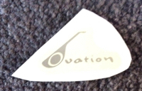 Ovation waterslide headstock decal silver  - $4.37