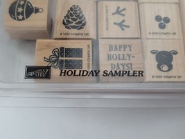 Stampin’ Up Holiday Sampler Rubber Stamp 1999 complete Christmas Tree Tags - £7.81 GBP