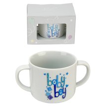 Baby Boy 2 handled Blue fine china drinking cup by Talking Pictures - £10.19 GBP