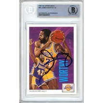 James Worthy Los Angeles Lakers Auto 1991 Upper Deck Card Autograph Beckett BAS - $169.99
