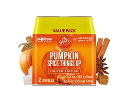 Glade Automatic Spray Refill, Pumpkin Spice Things Up, 6.2 Oz., Pack of 2 Cans - £15.09 GBP