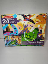 Melissa &amp; Doug Dinosaur Dawn 24 Jumbo Pc Floor Puzzle Complete -READ - B... - $6.92