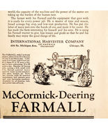 1929 McCormick Deering Farmall Tractor Advertisement Intl Harvester Farm... - €25,75 EUR