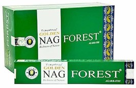 Vijayshree Golden Nag Forest Incense Stick Natural Fragrance Agarbatti 12x15g - £20.32 GBP