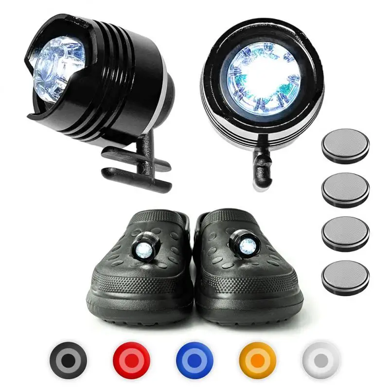 2PCS Light For Croc Head Light Waterproof Metal Lamp Hole Shoes Slippers - £8.71 GBP+