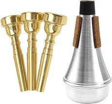3C, 5C, And 7C Yootones Trumpet Mouthpieces With Trumpet Mute Silencer - £27.90 GBP