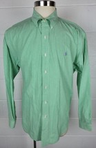 Polo Ralph Lauren Mens Green Stripe Cotton Button Front Shirt Long Sleev... - $21.78