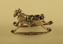 Vintage Sterling Silver Signed 925 Kids Rocking Horse Miniature Figure Dollhouse - £35.19 GBP