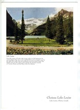  Chateau Lake Louise Menu Alberta&#39;s Golden Jubilee 1955 Mount Eisenhower - £19.76 GBP