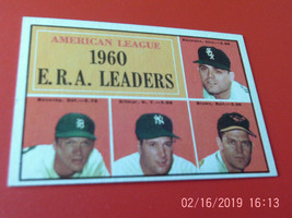 1961  TOPPS   A.L   E.R.A   LEADERS   WITH  JIM  BUNNING   #  46   BASEB... - $74.99