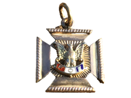 Rose Gold Filled Enamelled Fraternal Oder of Eagle Watch Fob Circa 1915 - £40.29 GBP