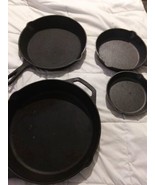 Assorted Pre-Seasoned Cast Iron Cookware Set, 4 Piece, Black - $580.13 MXN