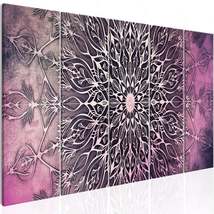 Tiptophomedecor Stretched Canvas Zen Art - Center Narrow Pink - Stretched &amp; Fram - £113.62 GBP