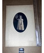 Antique Cabinet Card Young Blonde Girl-Found Snapshot-3”x5” Sleepwear Ha... - £6.91 GBP