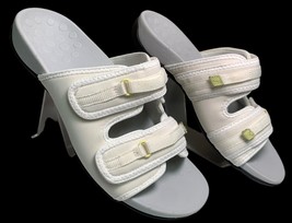 Womens VIONIC Sarah Sandals Slides Comfort Off White Slip On Size 9 Two ... - £35.54 GBP