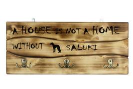 Saluki, a wooden wall peg, hanger with the picture of a dog and the words - £40.01 GBP