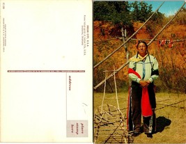 Oklahoma(OK) Anadarko Kiowa Native American at Indian City USA Vintage Postcard - £7.40 GBP