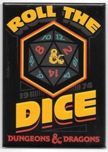 Dungeons &amp; Dragons Roll The Dice Fantasy Art Refrigerator Magnet NEW UNUSED - $3.99