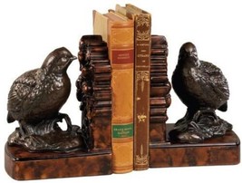Bookends Bookend TRADITIONAL Lodge Prince of Gamebirds Quail Birds Resin - £206.77 GBP