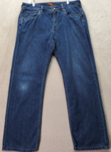 Tommy Bahama Jeans Men Size 35 Blue Denim Cotton Pockets Straight Leg Flat Front - £18.38 GBP